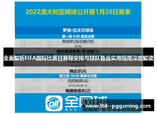 全面解析FIFA国际比赛日赛程安排与球队备战实用指南深度解读 全面解析FIFA国际比赛日赛程安排与球队备战实用指南深度解读